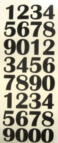 Thunderbird Slot Racing Number stickers 1/32 scale.