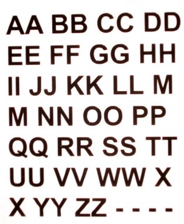 TSR letters - 1/32 scale - Black
