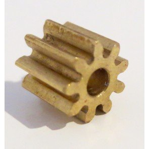 H & R Racing Products 9t brass pinion.
