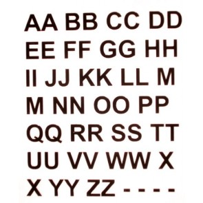 TSR letters - 1/32 scale - Black